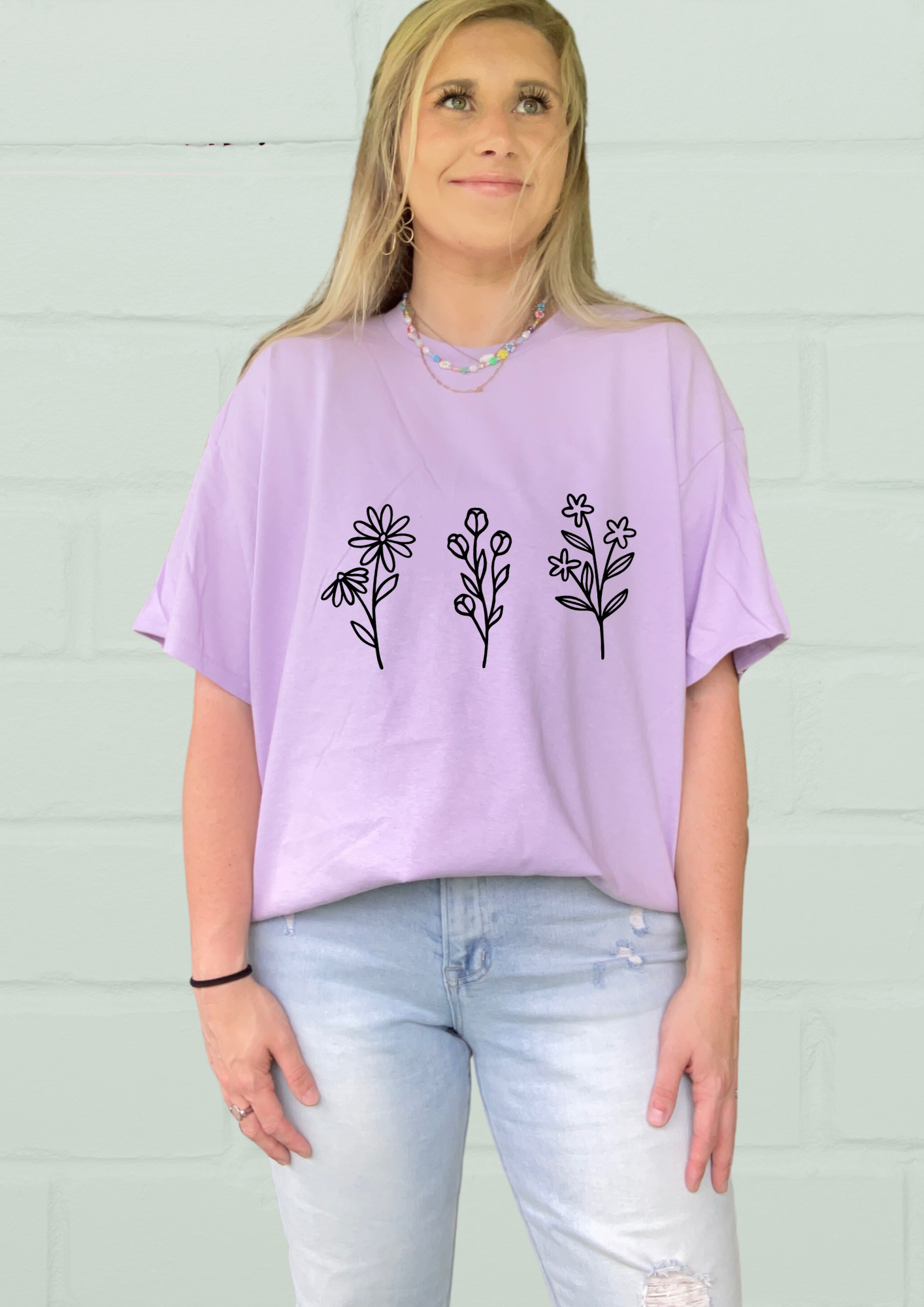 Three Wildflower Tee