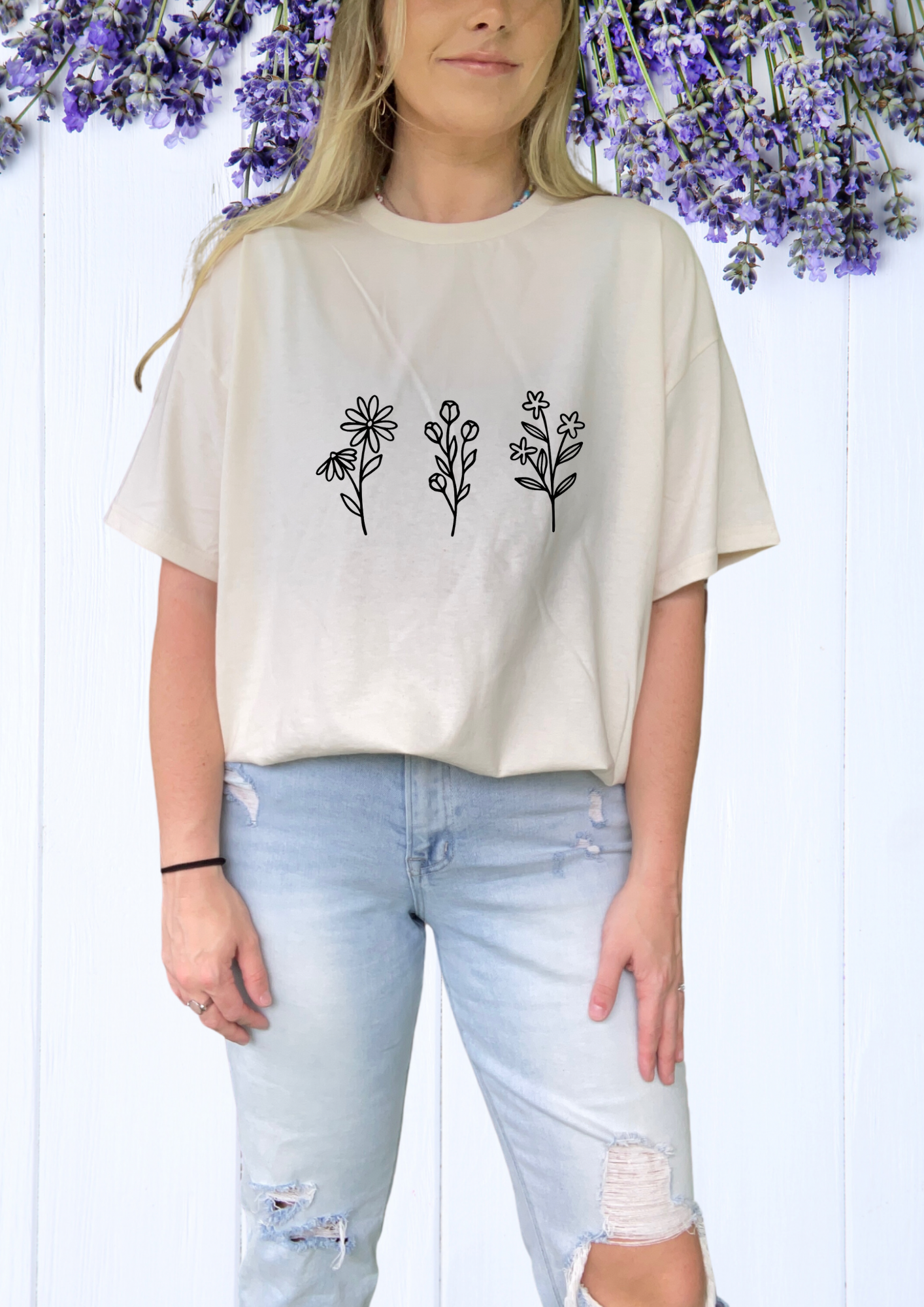 Three Wildflower Tee